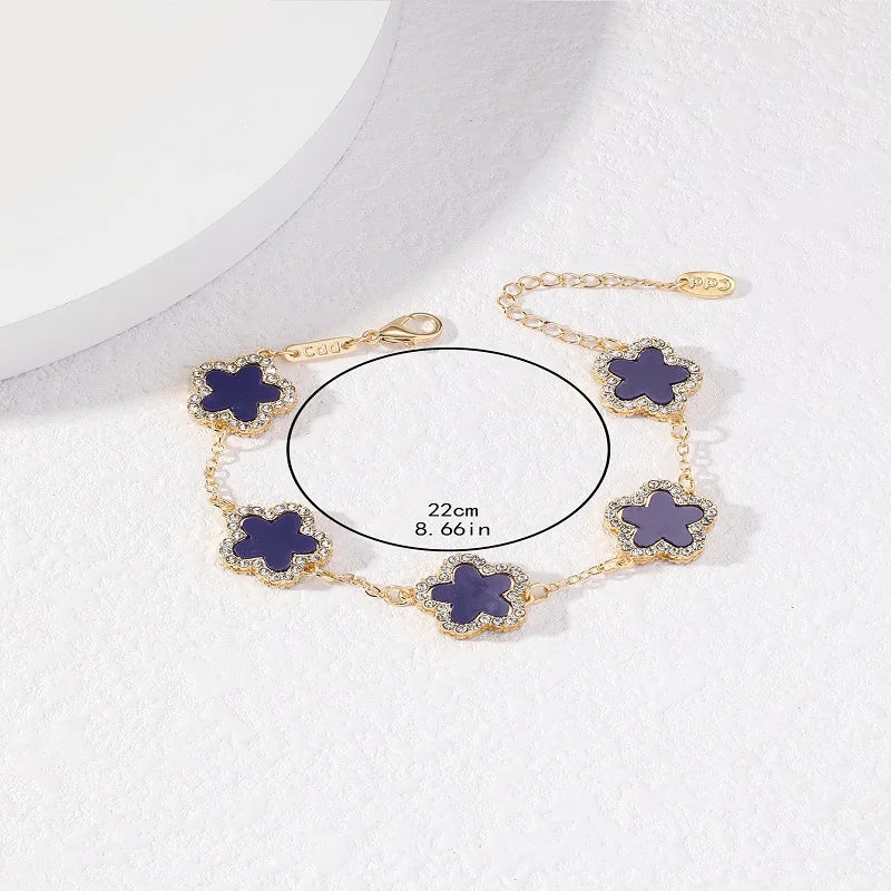 Charm 925 Sterling Silver Adjustable Flower Bracelets